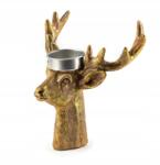 Mondex Dekoratív gyertyatartó arany figura Santa Lila Szarvas (HTOP2892-SW)