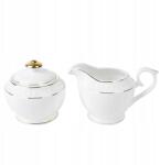 Tadar Cukortartó tejeskávéval porcelán fehér Etiuda (5907558727487)