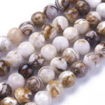  Amerikai Megkövesedett Fa Ásványgyöngy Gyöngyfüzér 8mm