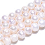  Krém Fehér Kagyló Gyöngy 7-8x9mm