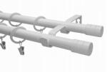 Imperia Deco Dupla fém karnis, fehér, Loft Imperia végződésekkel, 19+19 mm, 200 cm (KAR.MET. II/19+19/ 200cm BIAŁY LOFT MIX)
