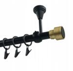 Imperia Deco Egyrudas, Fém, Mennyezeti karnis, 19mm, Matt Fekete, 160cm, Slick Gold (KAR.MET I SUFIT /19/ 160cm CZARNY SLICK GOLD)