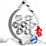 Kadax Mézeskalács Lyukasztó Forma Karácsonyi Gömb Kivágó 12 cm (121415)