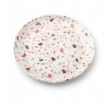 Affek Design Ebédlő tányér terrazzo fehér porcelán 25, 5 cm (HTD5899 9)