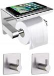 Nobo Kids WC-papír tartó polccal Fürdőszobai akasztók 2 akasztó Törölközőtartó (CH-235455)