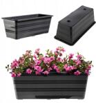 Kadax Erkélyláda 40 cm Virágtartó Erkély Antracit (K9031)