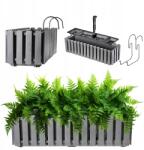 Kadax Erkélydoboz Virágtartó 58x18x16, 5 cm Szürke (K8433)