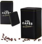 HowHomely Kávésdoboz Bistrot fekete-arany fém 11 x 18 cm Elegáns fekete (HH-BT6828A)