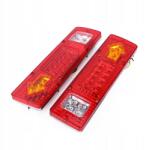  12V 19 LED-es hátsó lámpa utánfutóhoz, kombinált Led diódás pár, piros