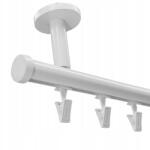 ESTAdeco Függönysín szett, Alu mennyezeti, 20 mm, fehér, 180 cm, csipeszekkel Lakossági felhasználásra (Karnisz I 20mm SZYNA SUFIT ALU + żabki)