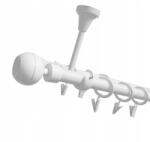 ESTAdeco Fehér Mennyezeti Függönysín 19mm+19mm Optic 160cm (karnisz II SUFIT 19mm OPTIC Biały Cichy)