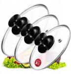 Kadax Üvegfedő 16/18/20 cm Hőálló Serpenyő Fedő Szett (K8385)