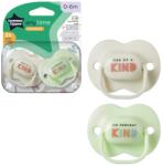Tommee Tippee Suzeta ortodontica pentru 0-6 luni Anytime Alb/Verde, 2 bucati, Tommee Tippee