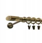 ESTAdeco Függönyrúd Egyágú Fém arany antik szín, végzáró mix, 16 mm, 180 cm (karnisz I 16mm MIX Złoto Antyk)