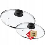 Kadax Üvegfedő 20+24 cm Hőálló Serpenyő Fedő Szett (K4593)