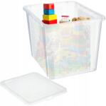 Kadax Műanyag Tartály 30L Fedéllel Átlátszó Zárható Doboz Nagy Doboz (K9496)