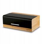 Konighoffer Bambusz kenyértartó acél záródással Fresco Fekete (5903313453813)