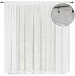 NOW-ART Kész függöny sima 200x250 készfüggönyök egyszerű függöny erkélyre nappaliba (Firany gotowe na balkon woal L80 2m m)
