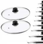 Kadax Üvegfedő 26 cm 2 db-os Hőálló Serpenyő Fedő Szett (K5148)