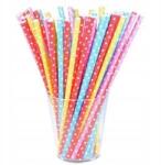 Arpex Papír Szívószál Kék Fehér Pöttyökkel 12DB (KS9167FNIE-8150)