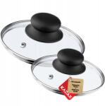 Kadax Üvegfedő 14+16 cm Hőálló Serpenyő Fedő Szett (K4595)