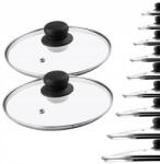 Kadax Üvegfedő 22 cm 2 db-os Fedő Szett Hőálló Serpenyőhöz (K5146)