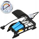 Ercole Kerékpár Pumpa manométerrel, lábpumpa, tömlővel, kétdugattyús, presta/schrader szelepekhez (Pompka do materaca piłki balonów)