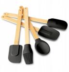 Tadar 5 db-os fa szilikon konyhai eszköz szett fekete (5903313428057)