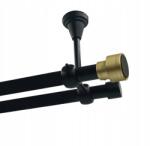 Imperia Deco Dupla függönykarnis Fém Mennyezeti 19+19mm Fekete 140cm Slick Gold Kerekek Nélkül (KAR.MET II SUFIT/19+19/140cm SLICK GOLD SOLO)