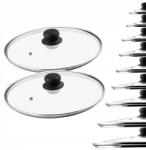 Kadax Üvegfedő 28 cm 2 db-os Fedő Szett Hőálló Serpenyőhöz (K5149)