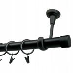 Imperia Deco Fém Függönysín Mennyezeti egy soros 25mm MIX Végvégek Fekete Matt 200cm (KAR.MET. I SUFITOWY /25/ 200cm CZARNY MIX)