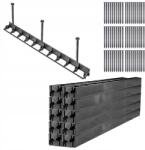 Kadax Kerti Gyepszegély Műanyag 5, 8cm 20 mb 60 Horgony Szett Fekete (K3958)