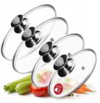 Kadax Üvegfedő 20/24/26/28 cm Hőálló Serpenyő Fedő Szett (K8400)