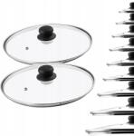 Kadax Üvegfedő 30 cm 2 db-os Szett Hőálló Serpenyő Fedő (K5150)