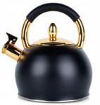 Vilde Indukciós vízforraló rozsdamentes acél síppal matt fekete arany 3L (5904316479176)