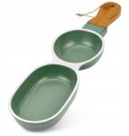 Nava Uzsonnás tányér mártogatós tartóval porcelán zöld 39cm (5205746164404)