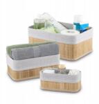 Tadar Három darabos fa univerzális bambusz kosár szett, skandináv stílusban (5903313456081)