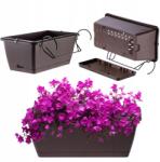 Kadax Erkélyláda 40 cm Virágtartó Állvány Fogantyúk Erkély (K8435)