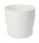 Kadax Virágtartó 30cm Matt Fehér Műanyag Állvány (K2122)