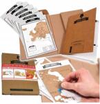 Mawe Utazónapló Térkép Kaparós sorsjegy jegyzettömb Világos Jegyzettömb Napló tervező A5 (MDZIENNPODROZN)