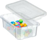 Kadax Műanyag Tartály 4, 5L Fedéllel Átlátszó Zárható Doboz Rendszerező (K9490)