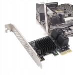  Kártya adapter PCIe 1X 4x Sata 3.0 Serial Ata III 6Gb/s (2612250004011S6F51H)