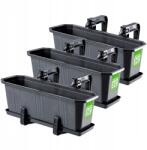 Kadax Erkélydoboz 40 cm Virágtartó Állvány Fogantyúk 3 db (K8229)