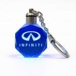 Infinity Stílusos Infiniti Led kulcstartó, 7 színben, megvilágított Ideális ajándék