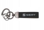 Seat Fekete velúr kulcstartó póráz Seat Leon Ibiza Arona Ateca Stílusos Ajándék