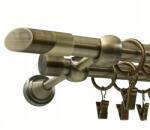 ESTAdeco Függönyrúd Kettős Antik Arany 16+16mm Falco 120cm (karnisz II fi16 Złoto Antyk FALCO)