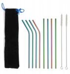 Tadar 8 darabos acél szívószál készlet tokkal és tisztítókefékkel (5903313420006)