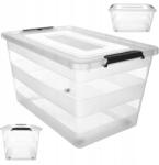 Kadax Tároló Fedéllel Ellátott Tároló Doboz 55L Műanyag Játék Rendszerező (K10477)