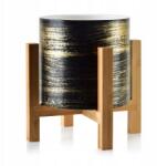 Mondex Dekorációs kaspó állványon Ava, fekete (5905771430481)