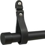 ESTAdeco Függönyrúd 25 mm Fekete 180 cm tartó Bőr fekete 2 (karnisz czarny I 25mm skóra czarny 2)